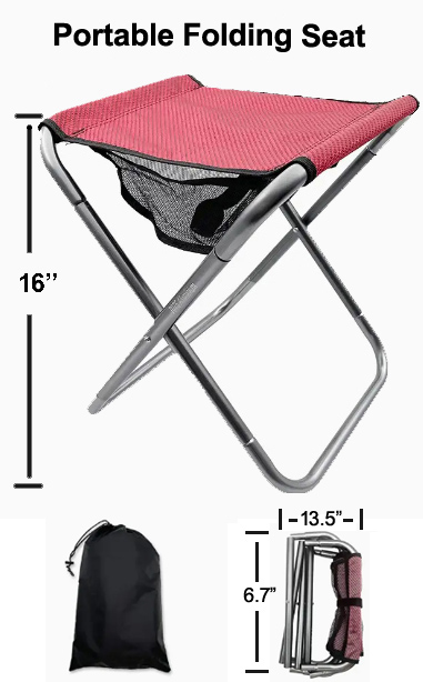 golf push cart folding seat